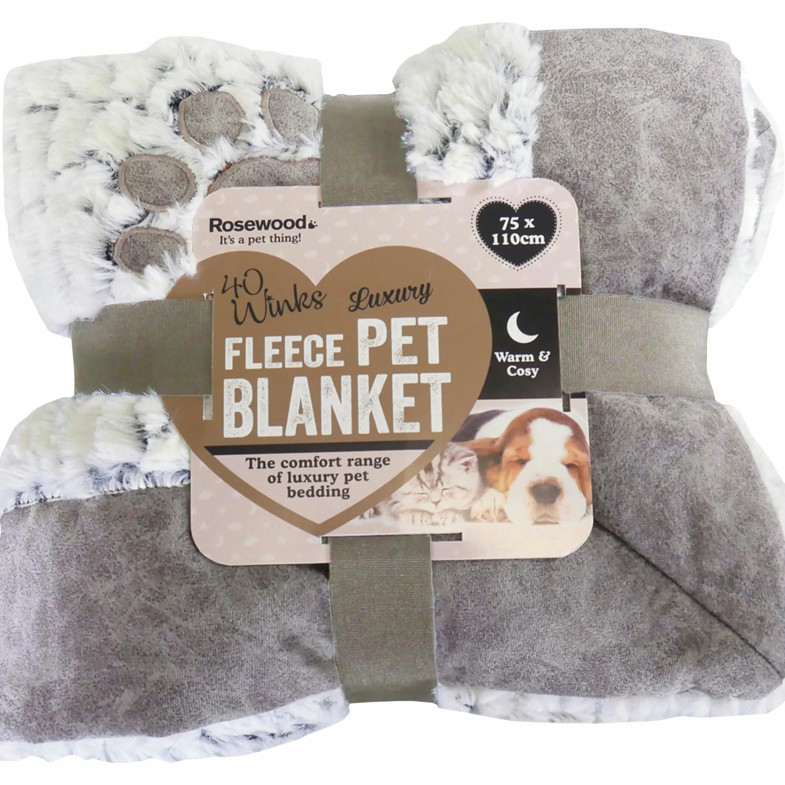 Hundfilt Rosewood Luxury Fleece Grå 100x75cm