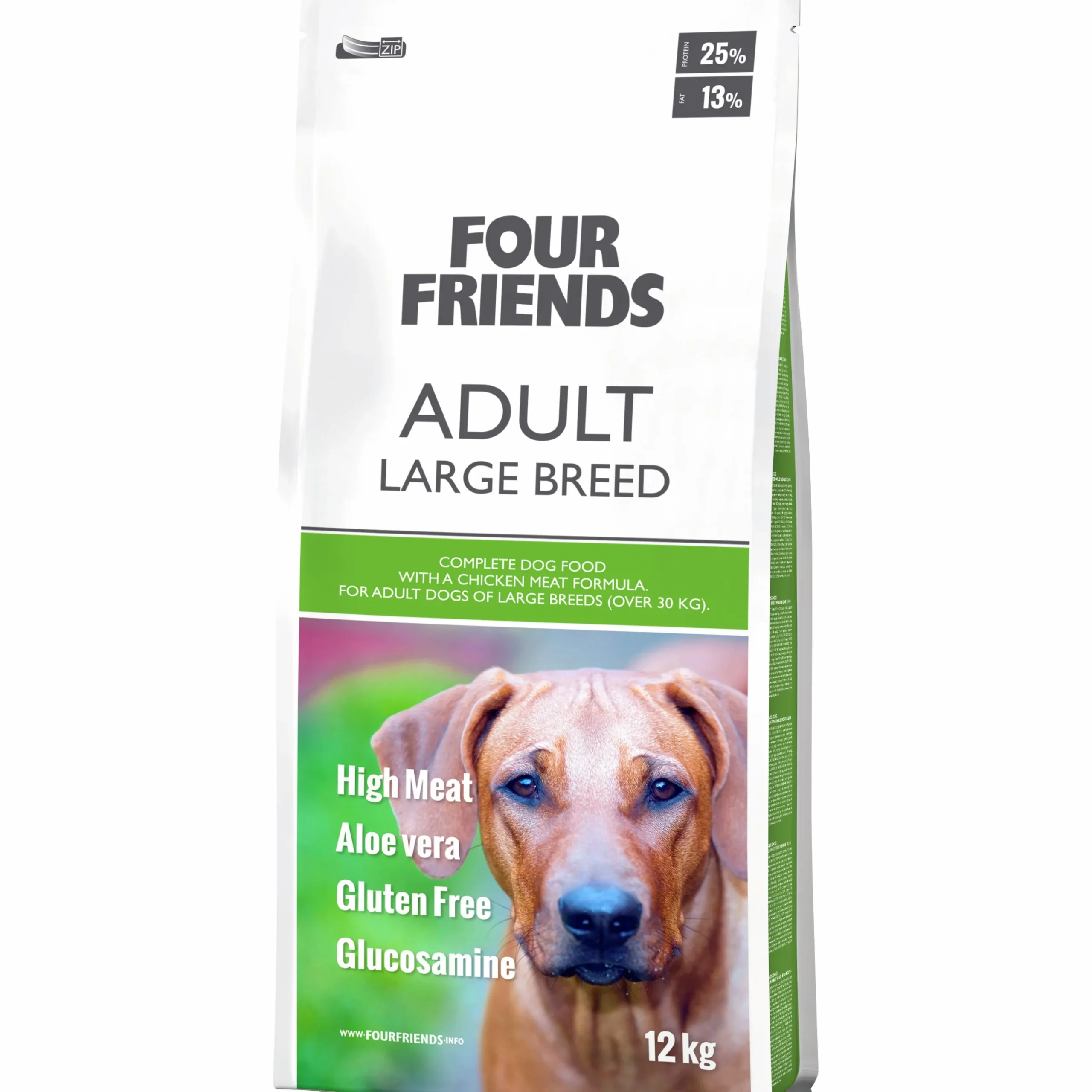 Hundfoder Four Friends Adult L Chicken & Rice 12kg