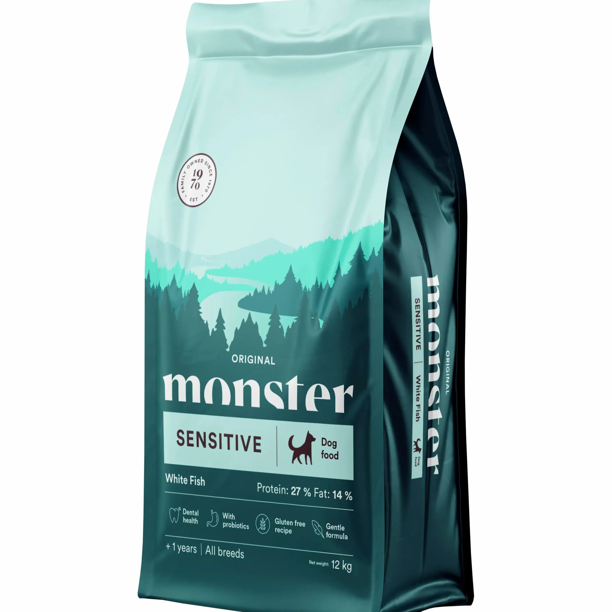 Hundfoder Monster Adult All Breed Sensitive White Fish 12kg