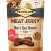 Hundgodis Carnilove Meat Jerky Beef & Beef Muscle 100g