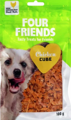 Hundgodis Four Friends Chicken cubes 100g