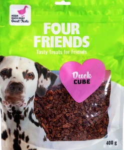 Hundgodis Four Friends Duck cubes 400g