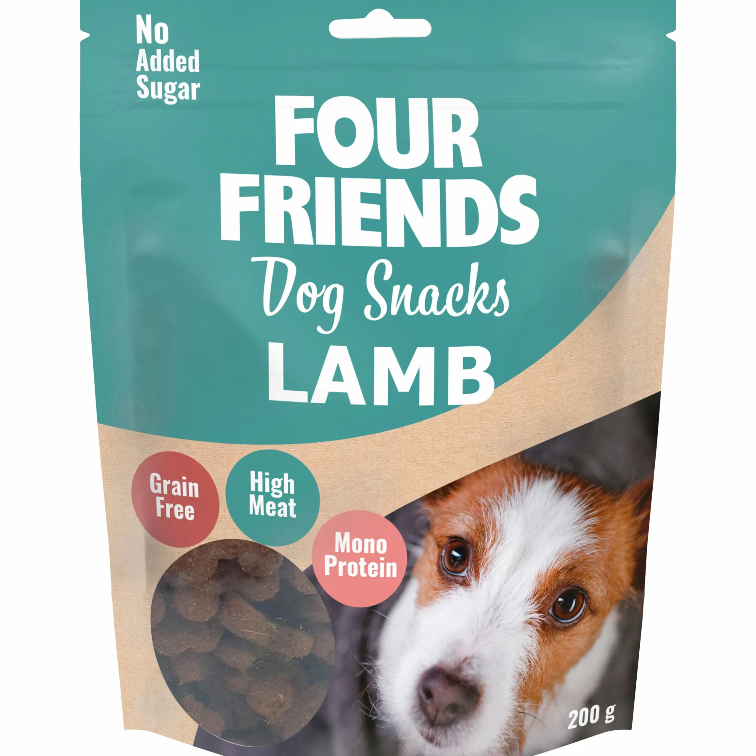Hundgodis Four Friends Snacks Lamb 200g