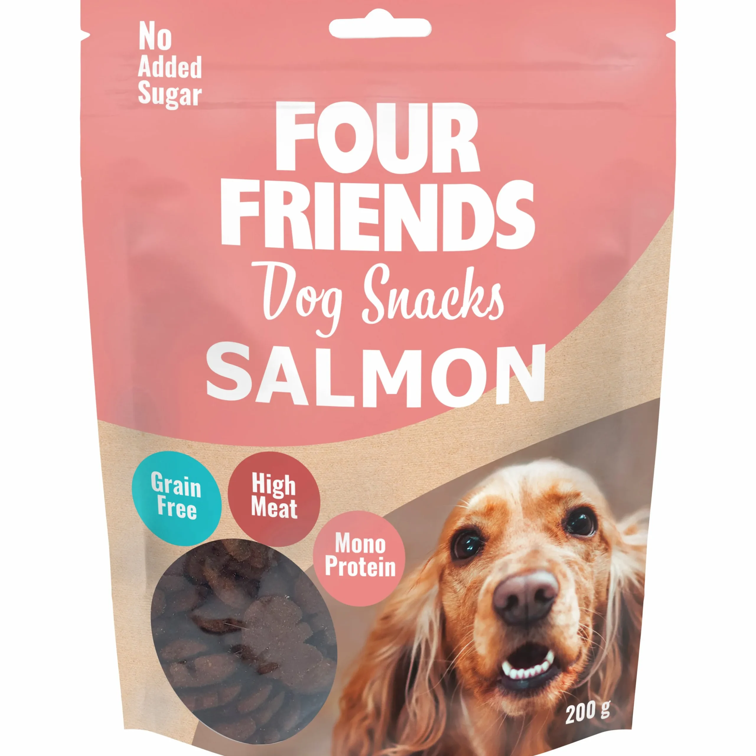 Hundgodis Four Friends Snacks Salmon 200g