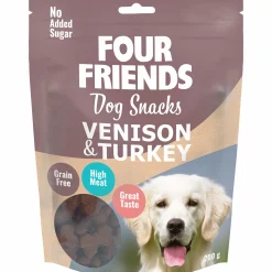 Hundgodis Four Friends Snacks Venison/Turkey 200g