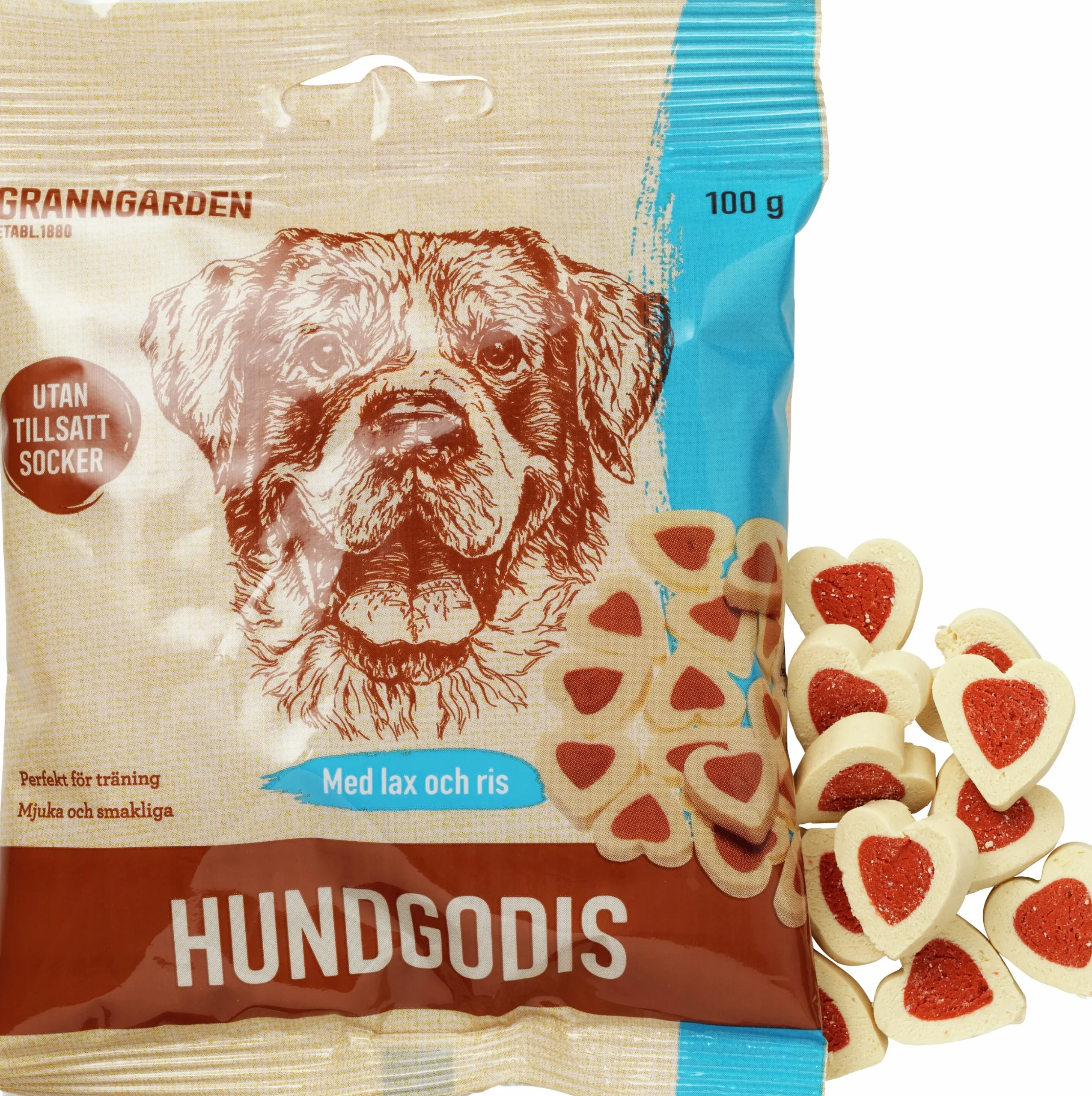 Hundgodis Granngården Lax & Ris 100g