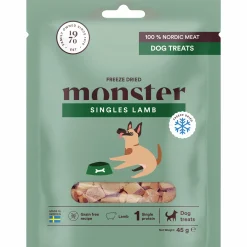 Hundgodis Monster Dog Treats Freeze Dried Lamb 45g