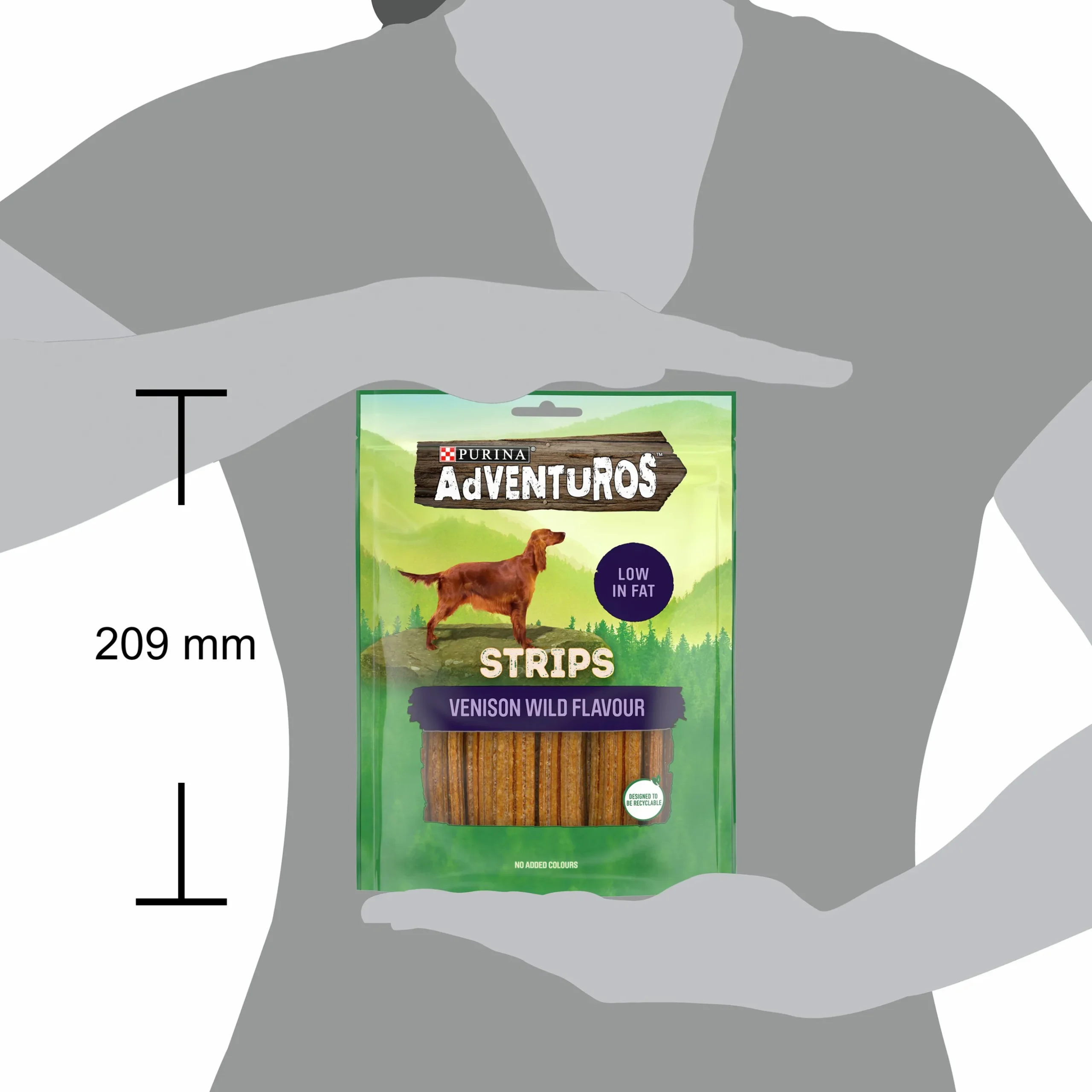 Hundgodis Purina Adventuros Strips Venison 90g
