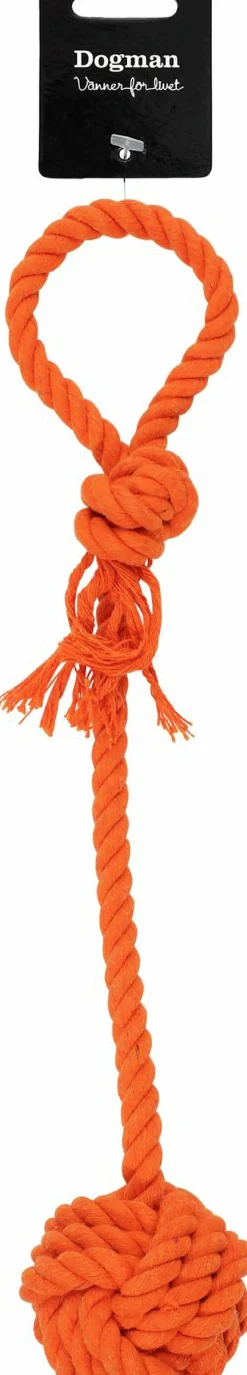 Hundleksak Dogman Repboll med handtag Orange M 35cm