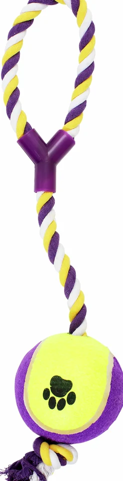 Hundleksak Dogman Rep med Boll Lila XL 53cm
