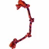 Hundleksak Dogman Rep med 4 knutar Orange L 45cm