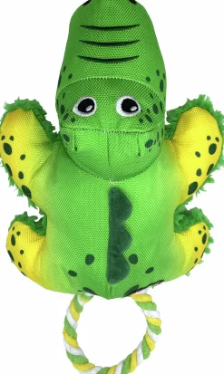 Hundleksak Kong Cozie Tuggz Alligator M/L 38cm