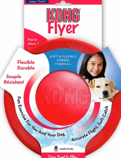 Hundleksak Kong Flyer Röd L Ø23cm