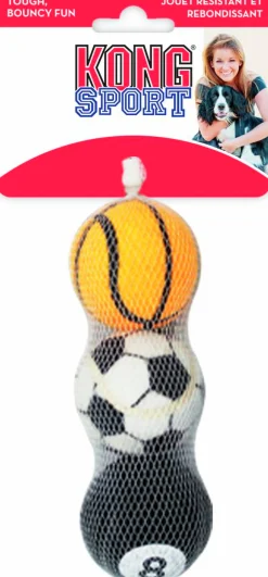 Hundleksak Kong Sport Balls Flerfärgade M 3-p