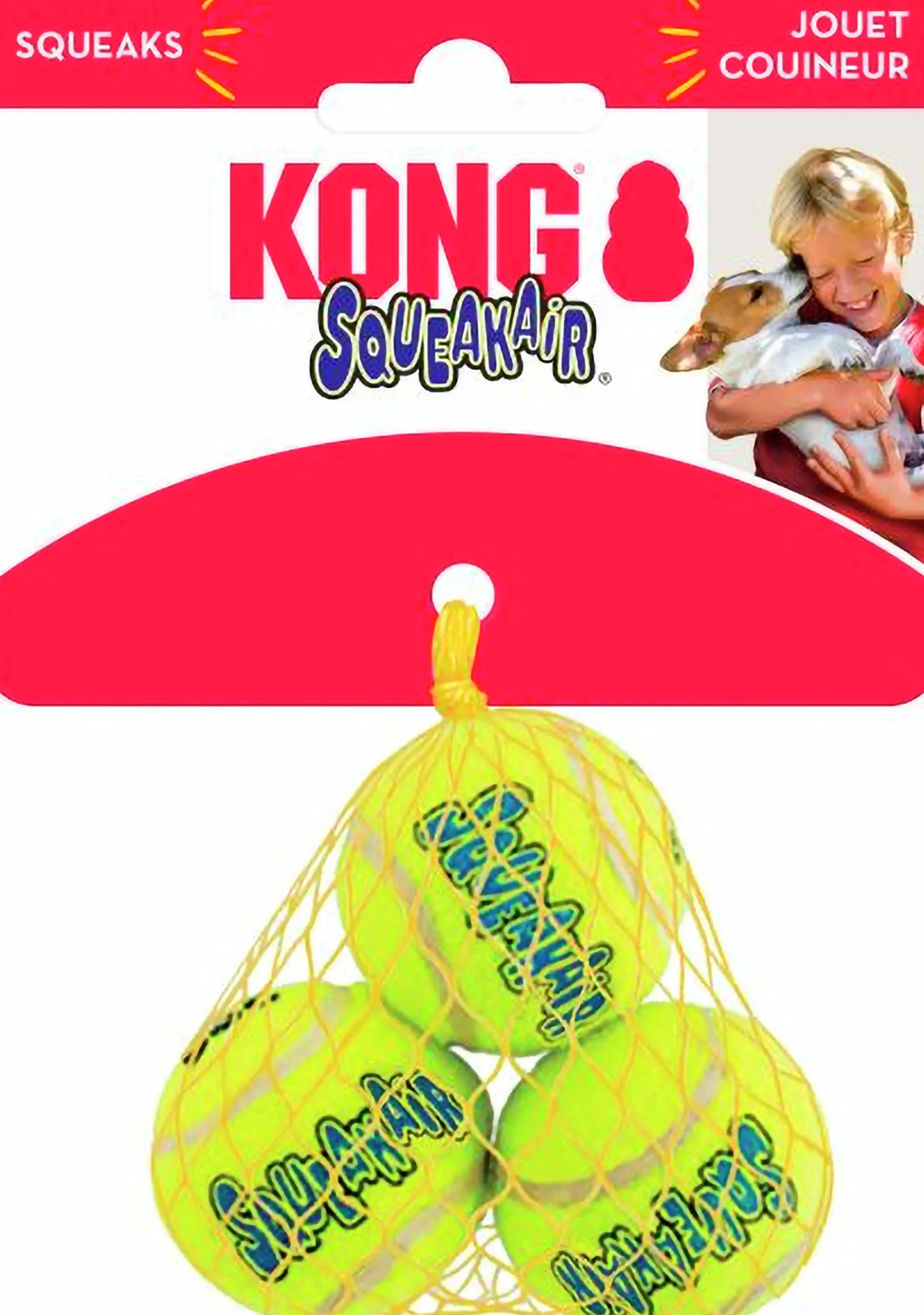 Hundleksak Kong SqueakAir Balls XS 3-p