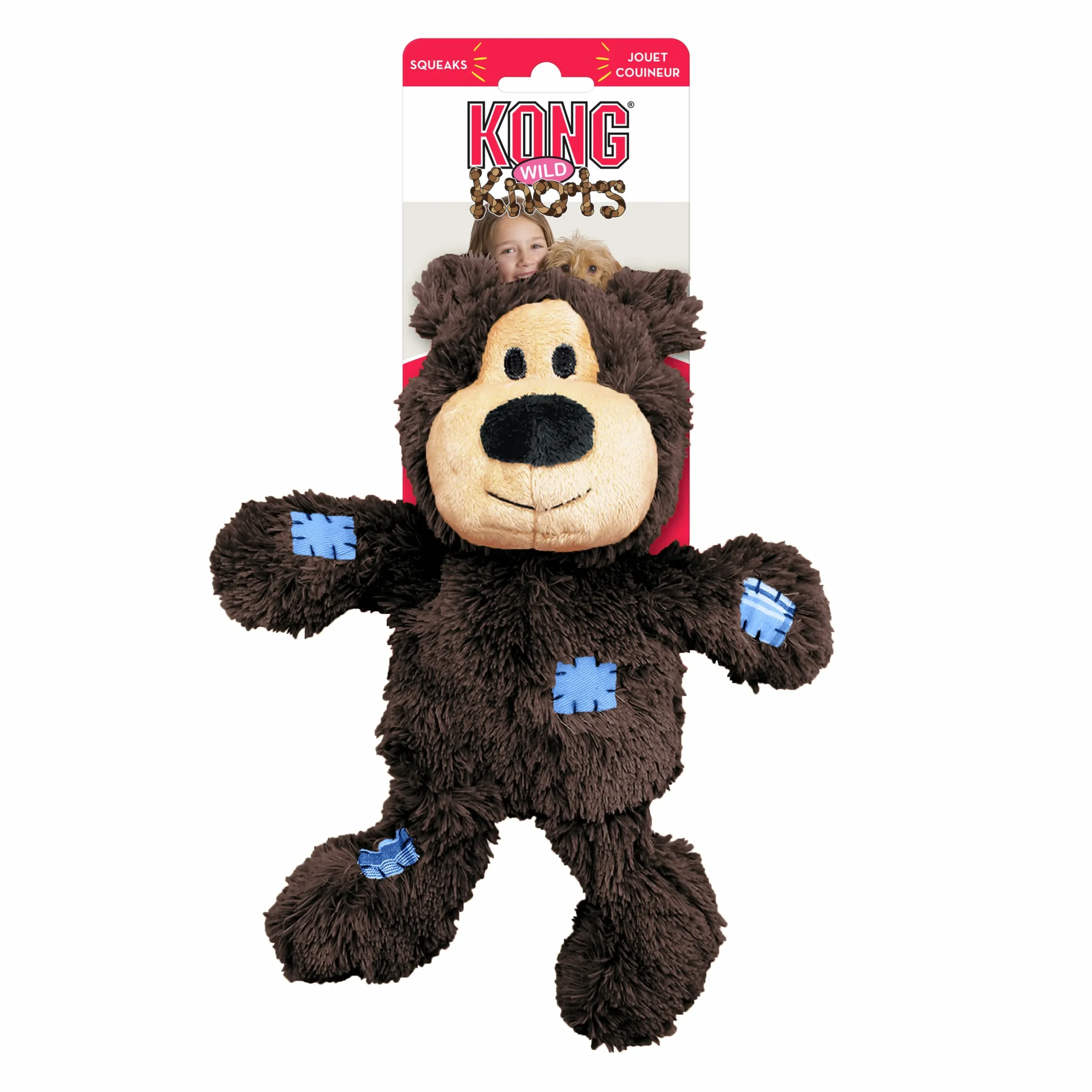 Hundleksak Kong Wild Knots Bear M/L 26cm Blandade färger