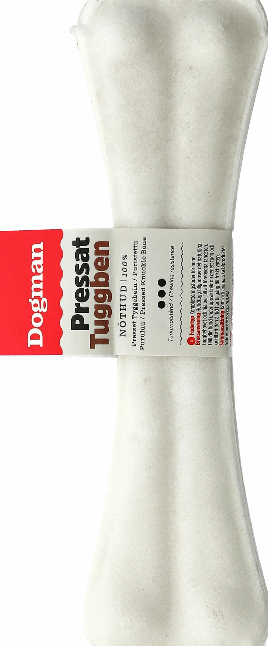Hundtugg Dogman Tuggben Vit M 21,5cm