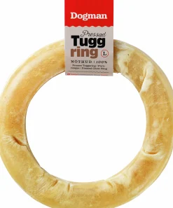 Hundtugg Dogman Tuggring Pressad Natur L 15cm