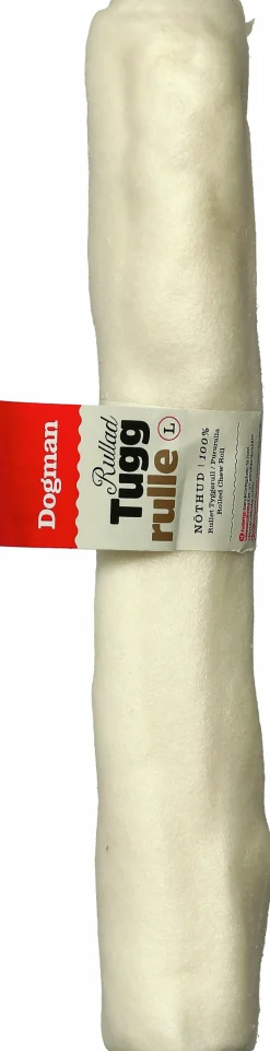 Hundtugg Dogman Tuggrulle Vit L 30cm