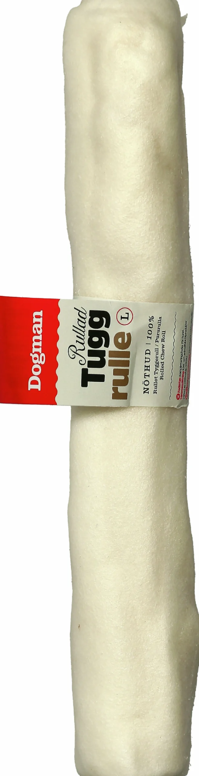 Hundtugg Dogman Tuggrulle Vit L 30cm