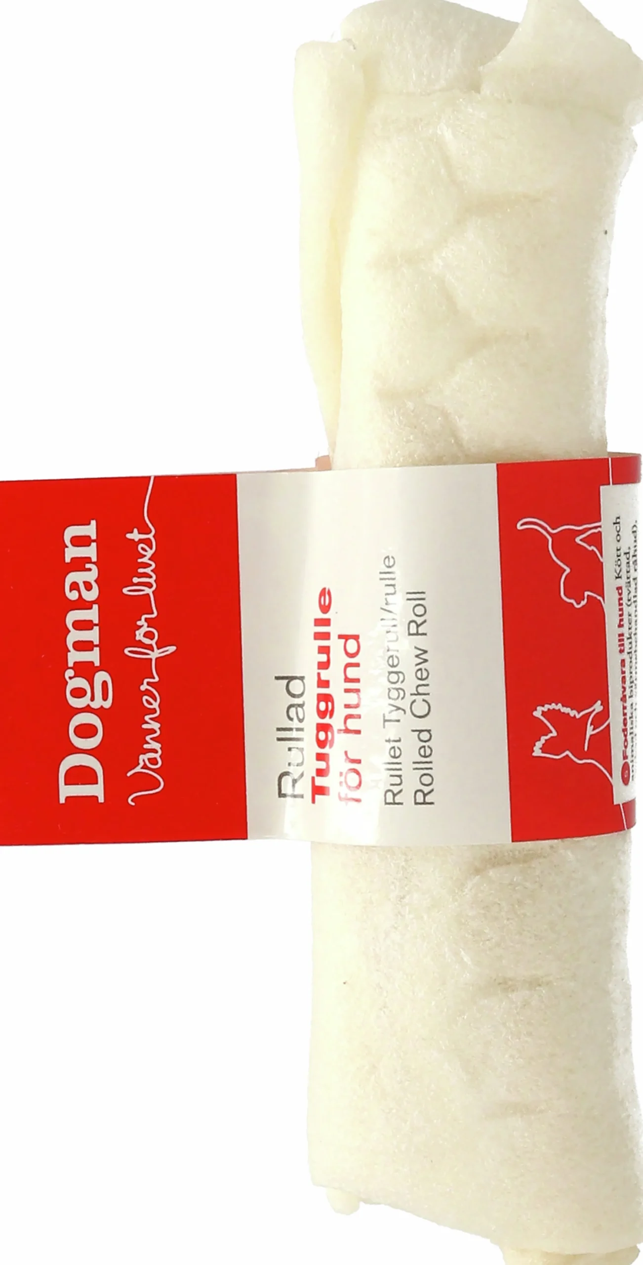 Hundtugg Dogman Tuggrulle Vit 12,5cm