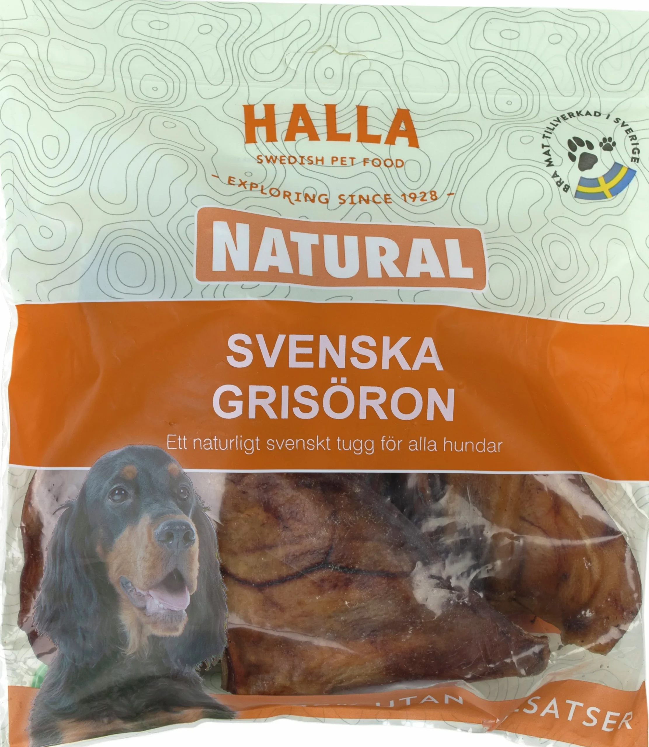 Hundtugg Halla Svenska grisöron 180g