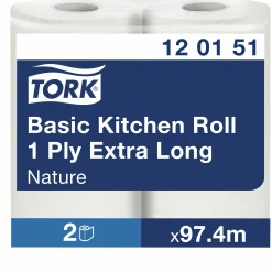 Hushållspapper Tork Basic 1-lager 2 rullar x 97 m (120151)
