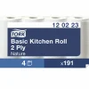 Hushållspapper Tork Basic 2-lagers 4 rullar x 26 m (120223)