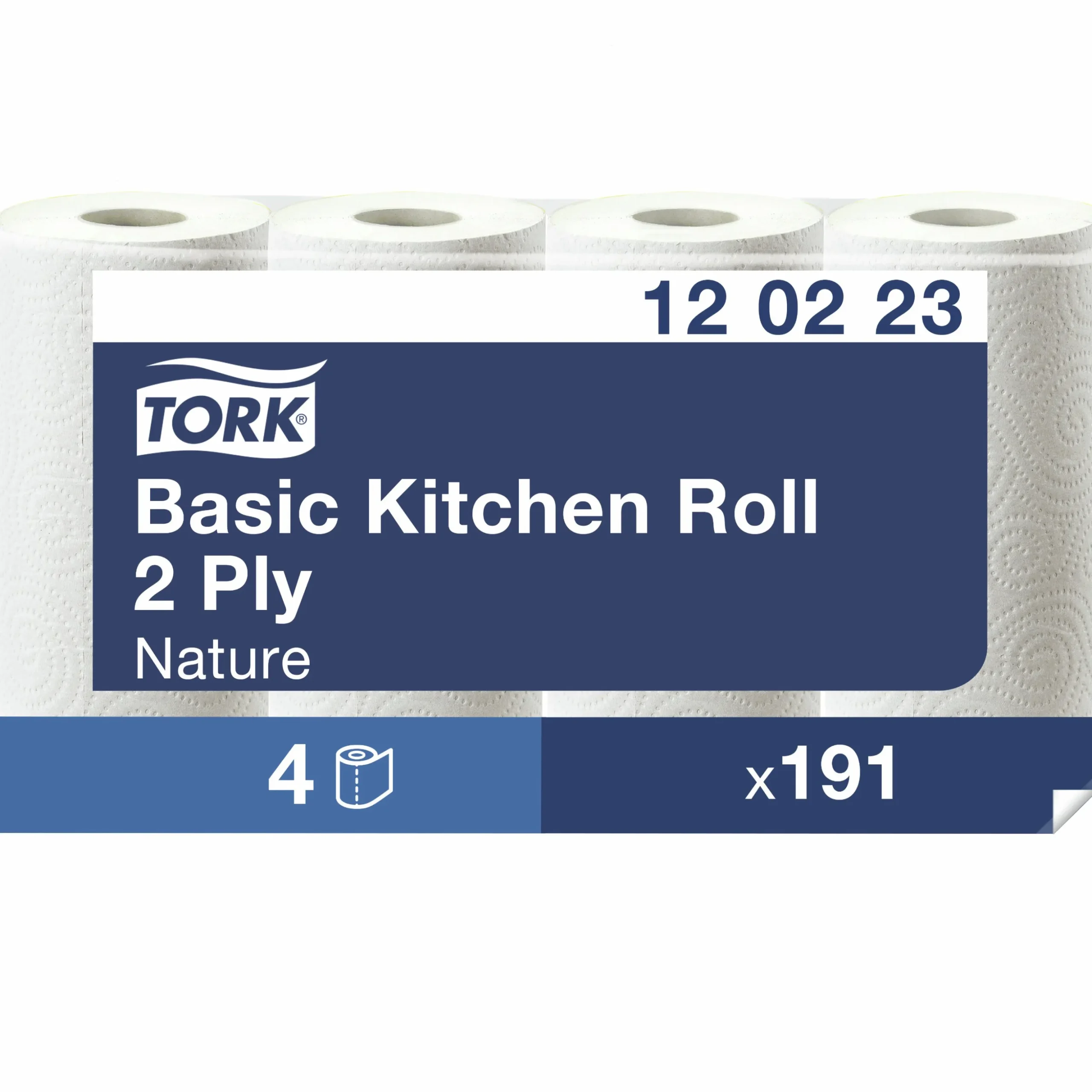Hushållspapper Tork Basic 2-lagers 4 rullar x 26 m (120223)
