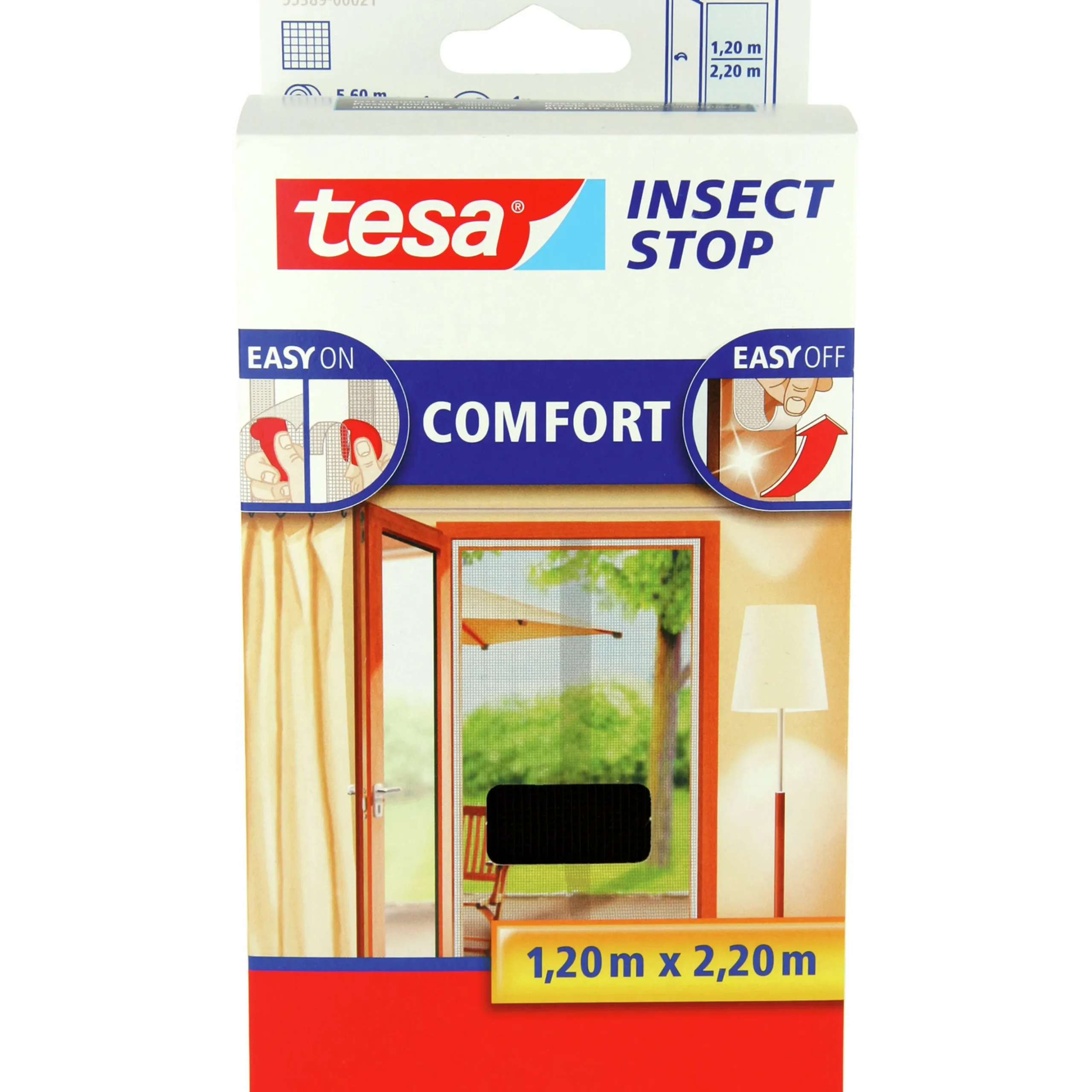 Insektsnät till dörr Tesa Svart 65x220cm 2-p