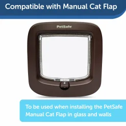 Installationsadapter Petsafe för kattlucka Brun