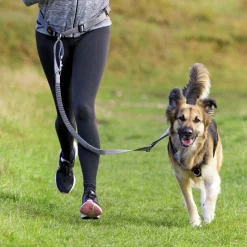 Joggingbälte/koppel Trixie Handsfree Midjebälte Grå 75–120cm