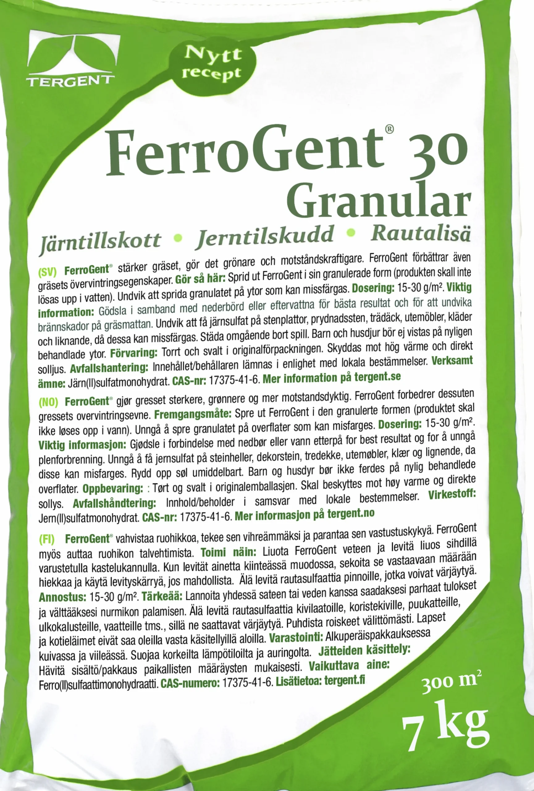 Järnsulfat Tergent FerroGent 30 Granular 7kg