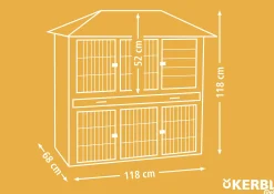 Kaninbur Kerbl Villa 118x68x118cm
