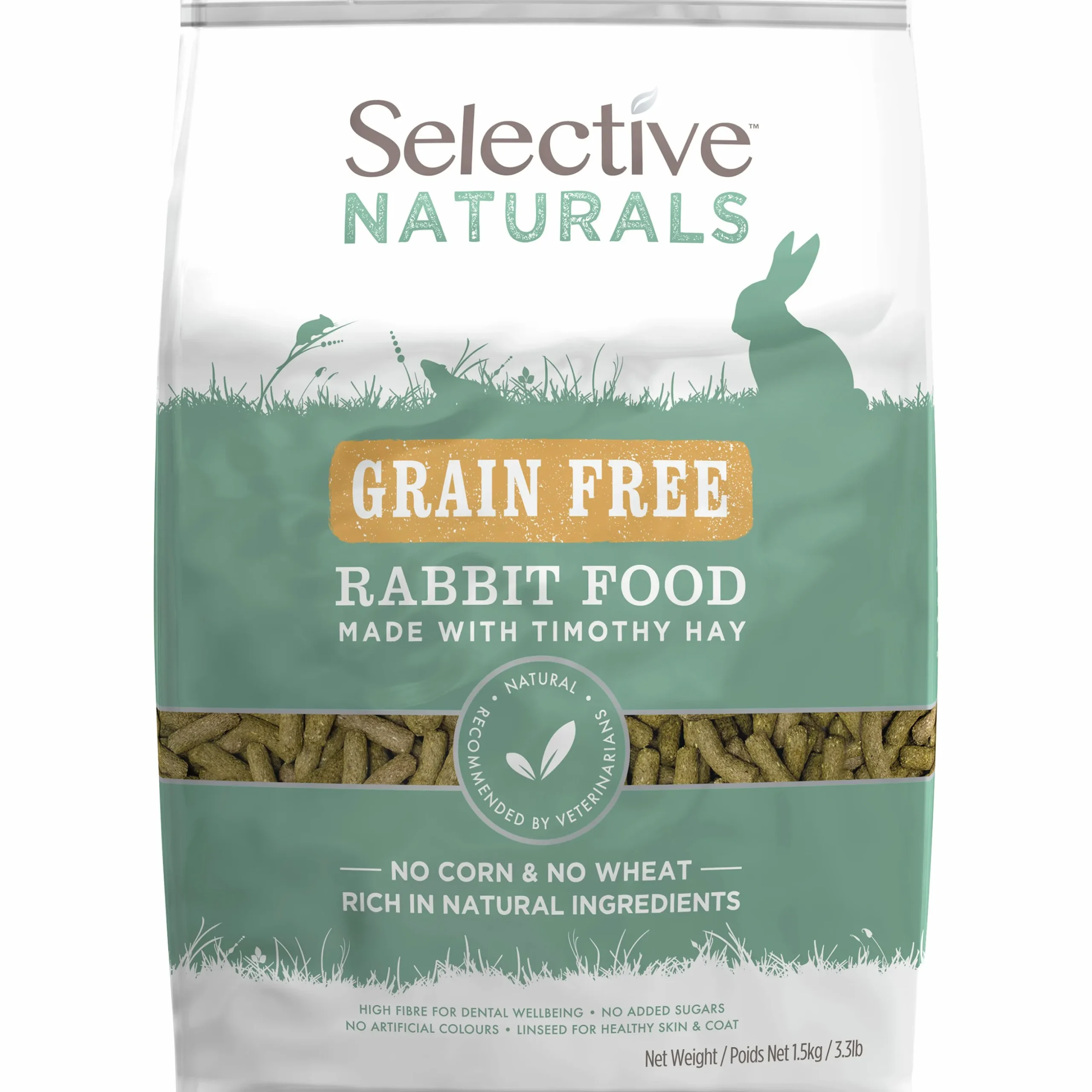 Kaninfoder Selective Adult Grainfree Pellets 1,5kg