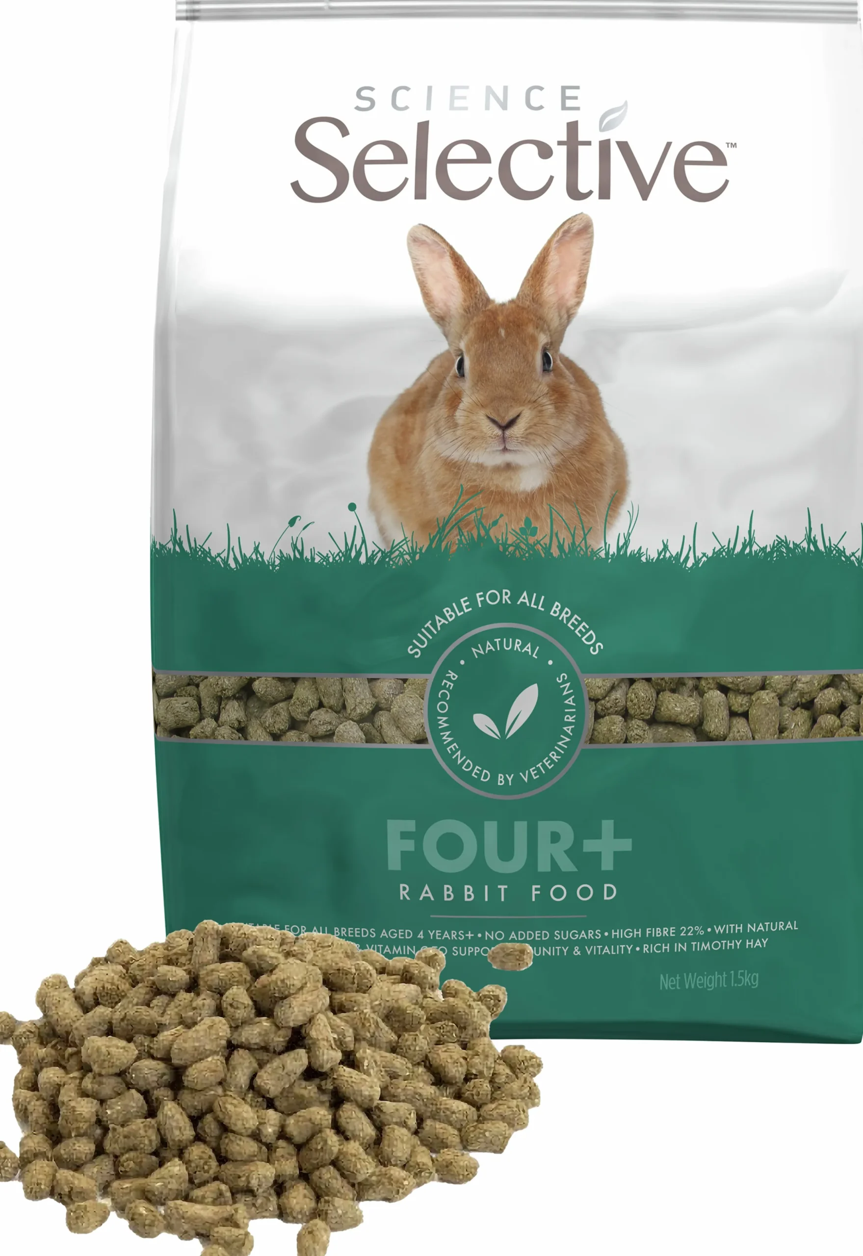 Kaninfoder Selective 4+ Pellets 1,5kg