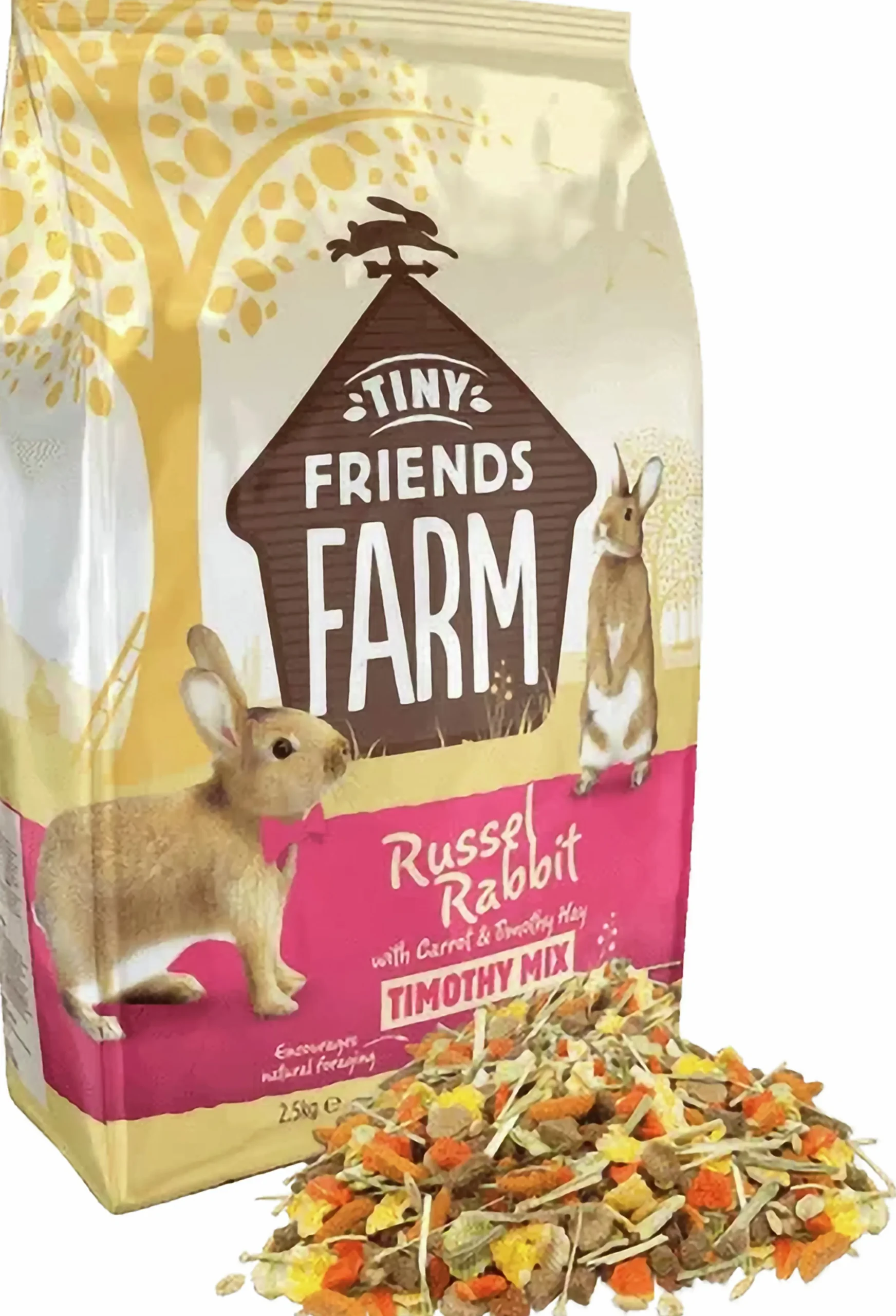 Kaninfoder Tiny Friends Farm Russel Morot & Timotej 2,5kg