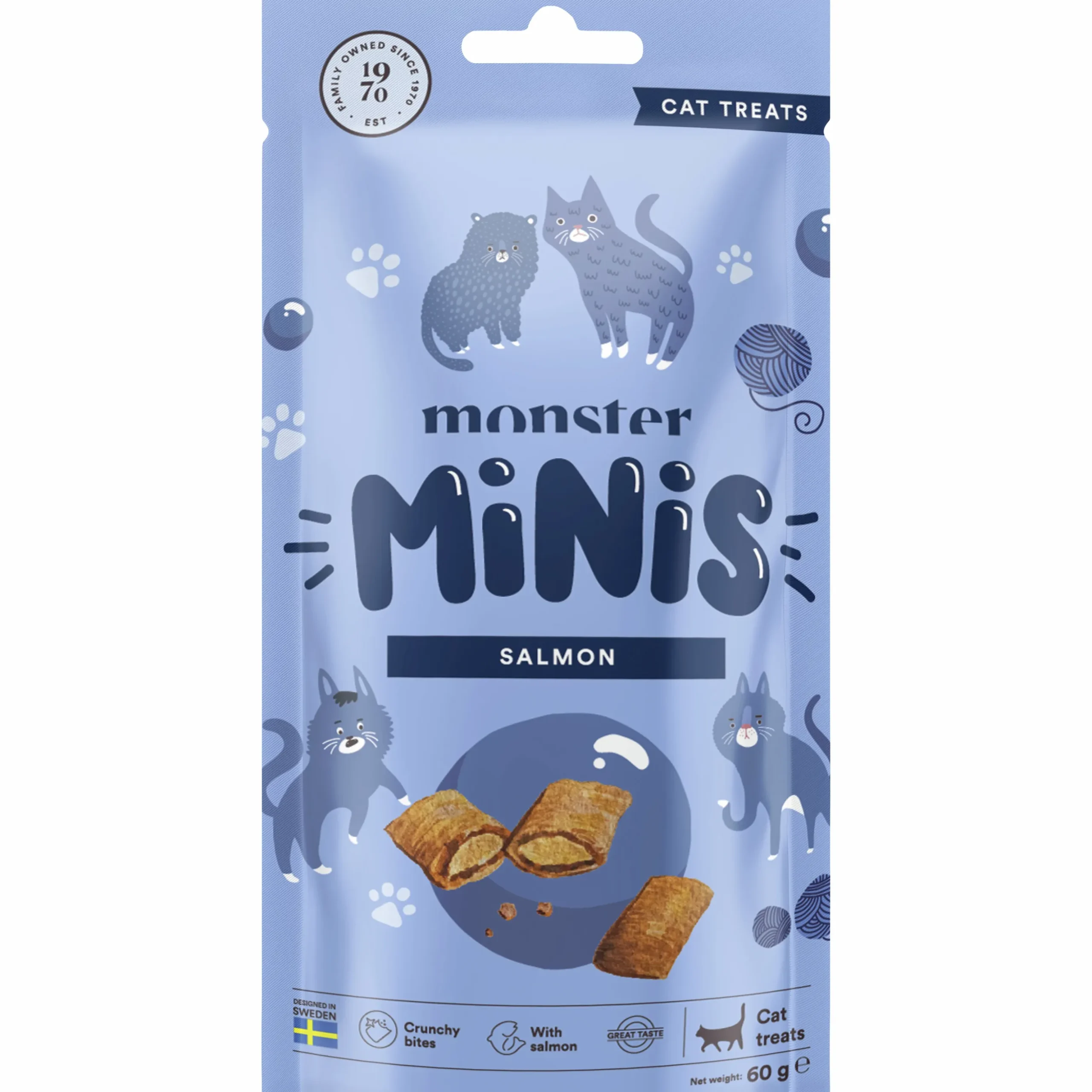Kattgodis Monster Cat Minis Salmon 60g