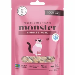 Kattgodis Monster Cat Treats Freeze Dried Pork 45g