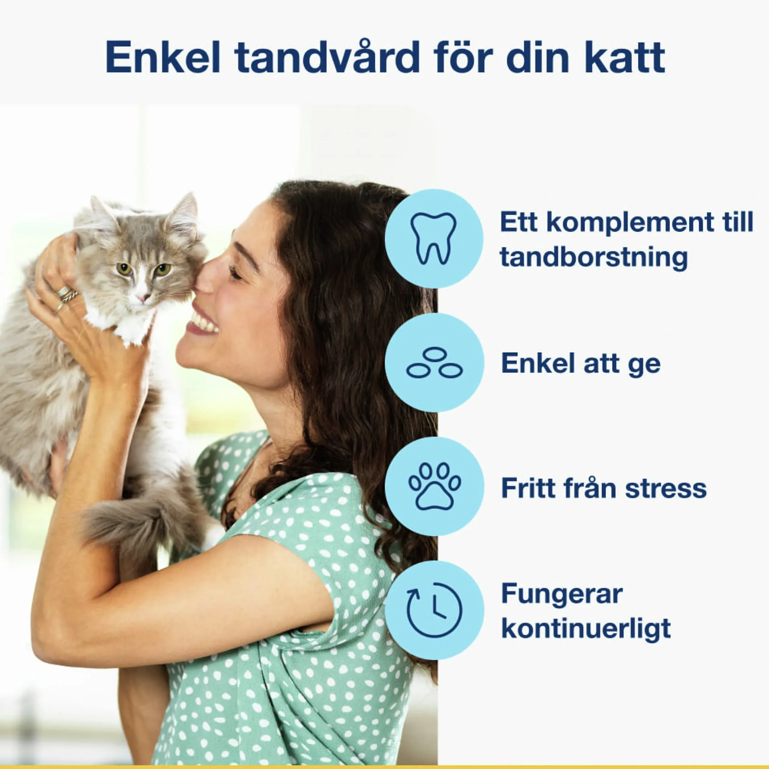 Kattgodis PlaqueOff Dental Bites 60g