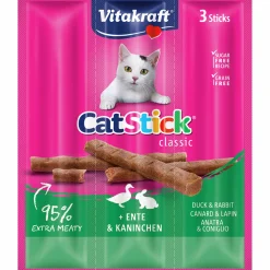 Kattgodis Vitakraft Cat Stick Mini Pinnar Anka/Kanin 3-p