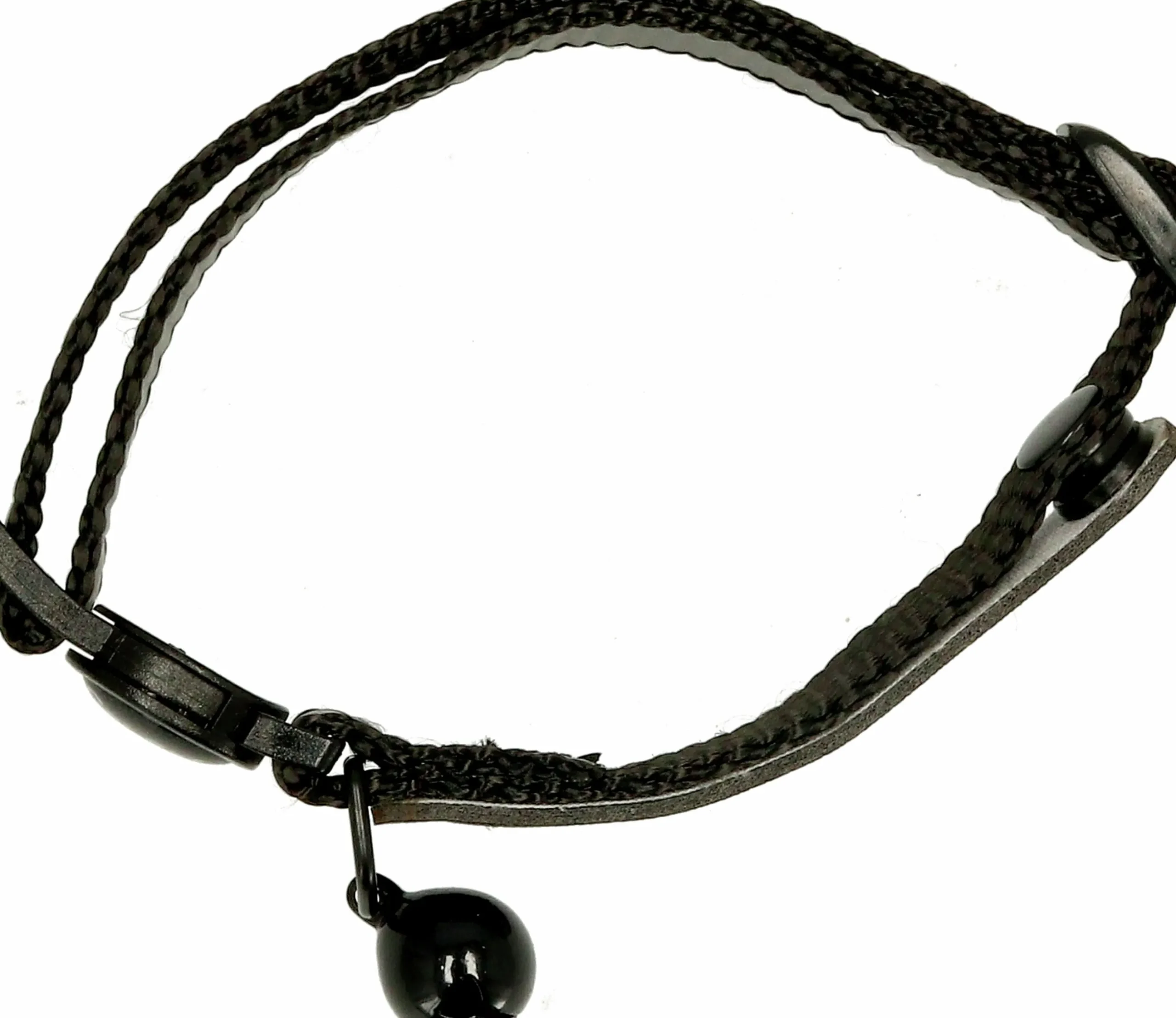 Katthalsband med namn Dogman Stina Svart 10mm x 21-30cm