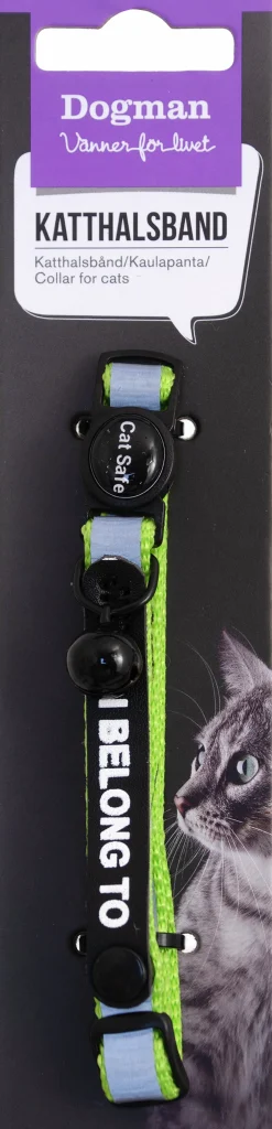 Katthalsband med namn Dogman Stina 10mm x 21-30cm