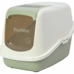 Kattlåda PeeWee EcoHus Salviagrön/Creme 56x39x37,5cm