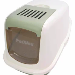Kattlåda PeeWee EcoHus Salviagrön/Creme 56x39x37,5cm