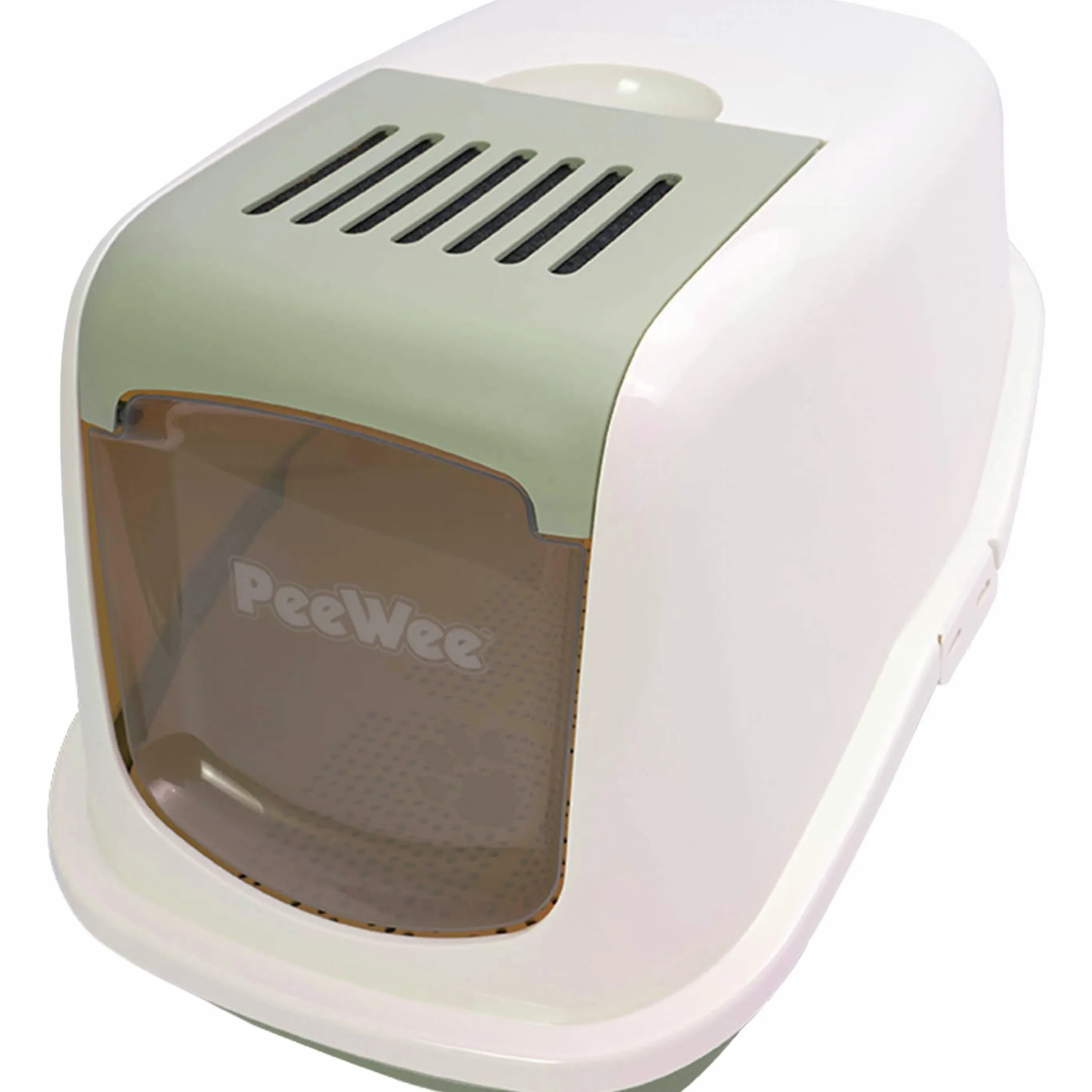 Kattlåda PeeWee EcoHus Salviagrön/Creme 56x39x37,5cm