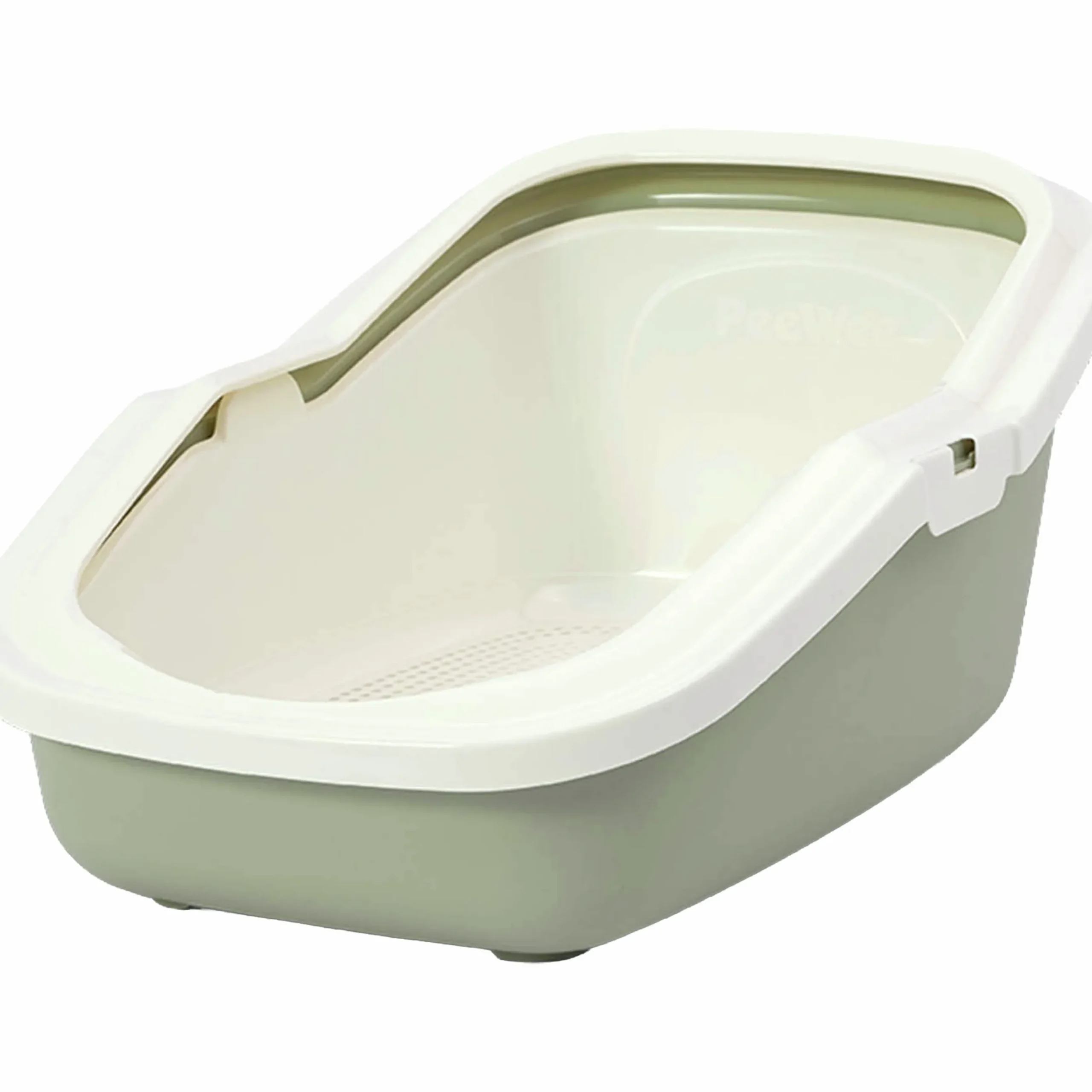 Kattlåda PeeWee EcoMinor Salviagrön/Creme 56x39x27,5cm
