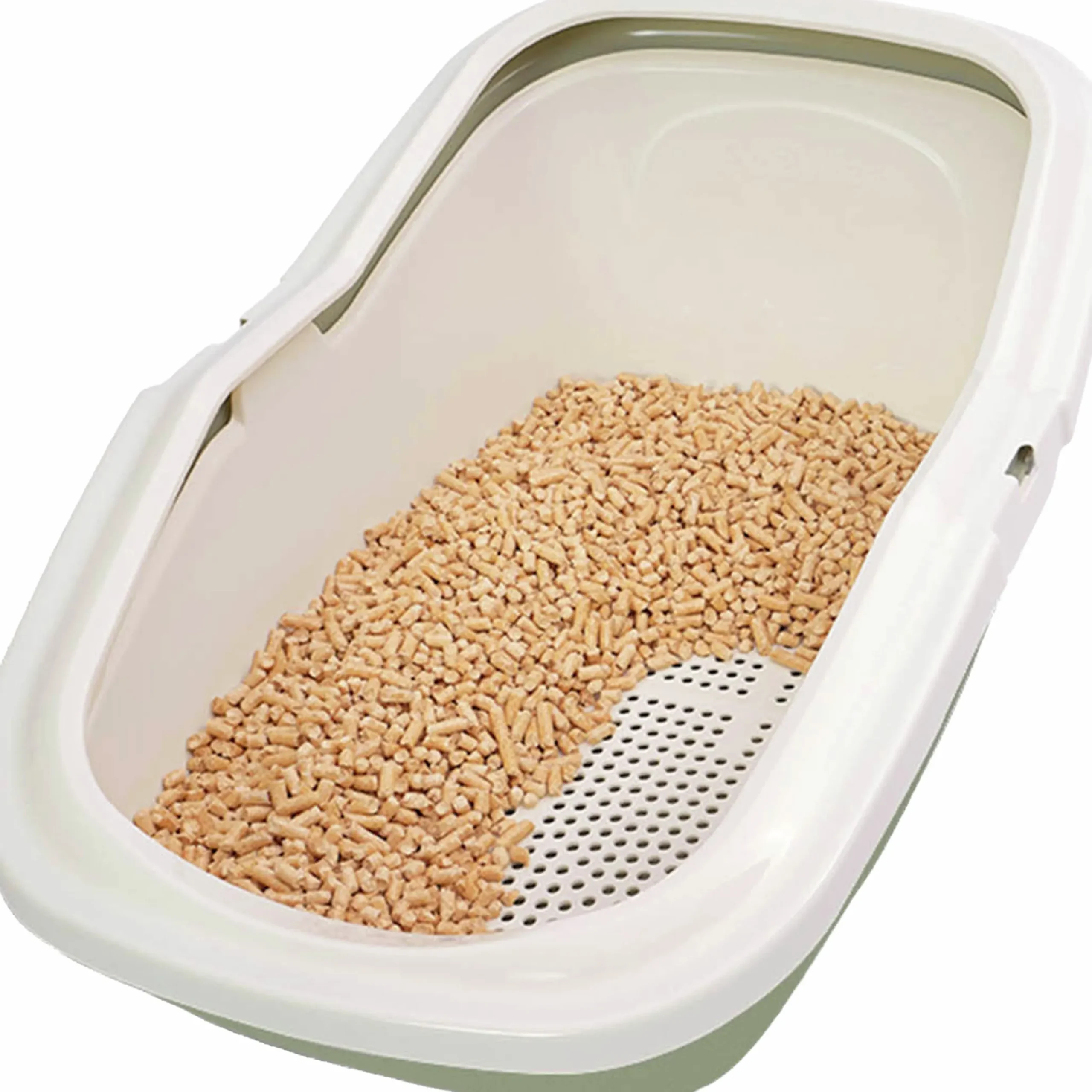 Kattlåda PeeWee EcoMinor Salviagrön/Creme 56x39x27,5cm