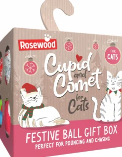 Kattleksak Jul Rosewood Festive Ball Gift Box 8-p