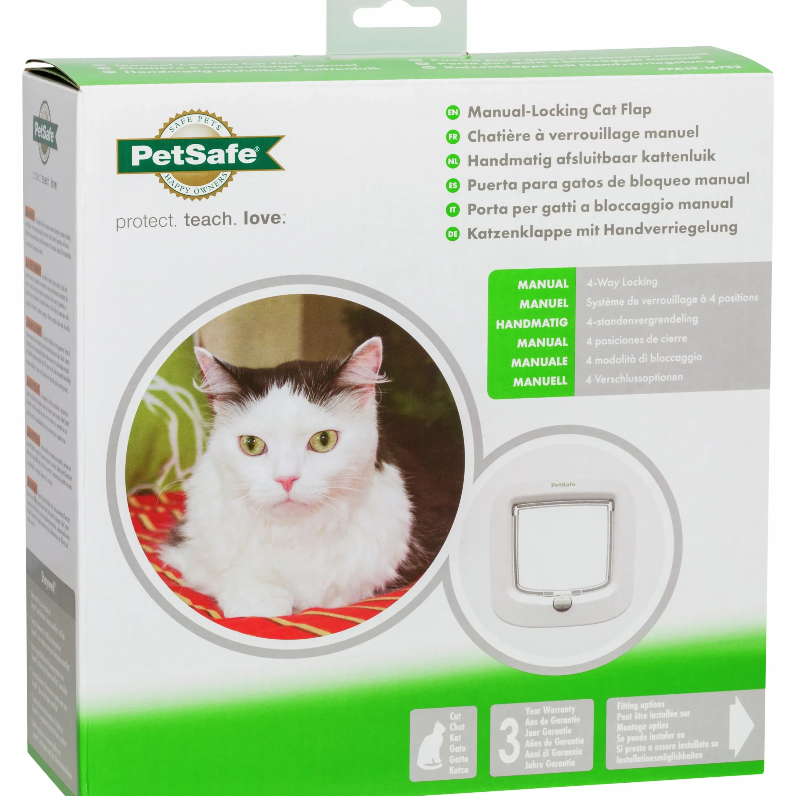 Kattlucka Petsafe 919 4-väg Vit